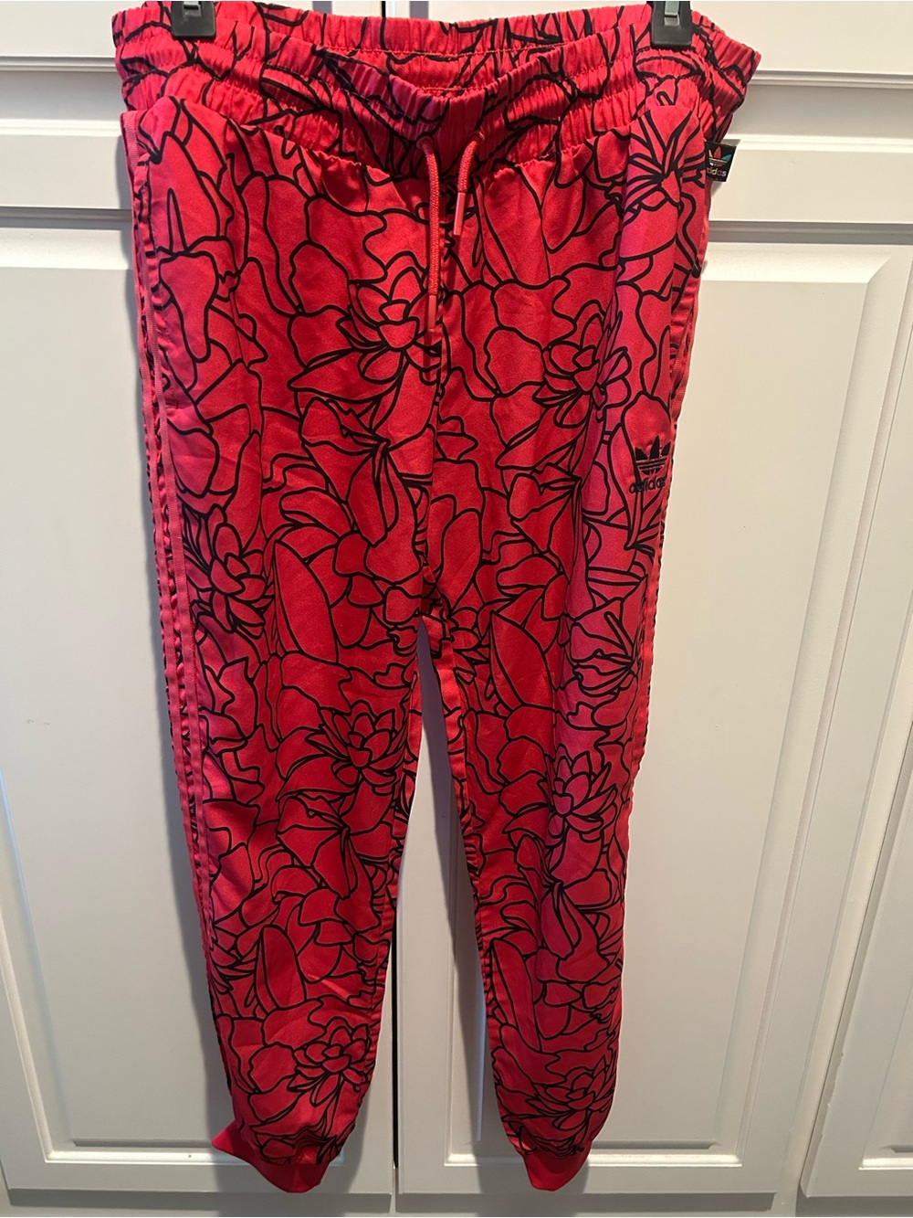 Adidas Pharrell Williams Red Floral Track Pants